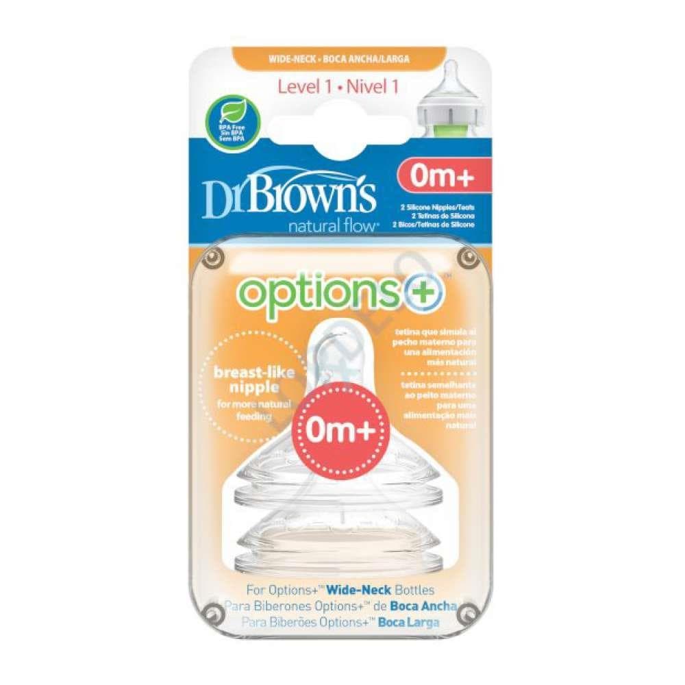 Dr. Brown's Pack 2 Tetinas 0m+ Nível 1
