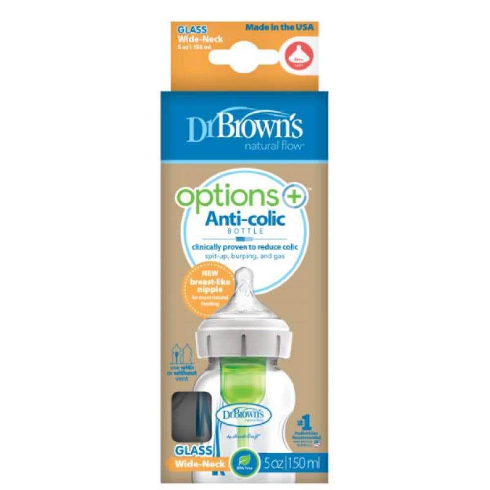 Biberão Options Boca Larga em Vidro 150ml 0+