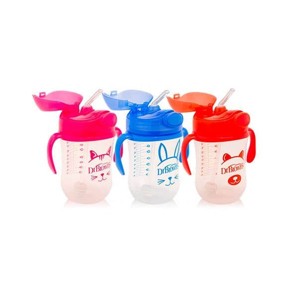 Dr Browns 1º Copo com Palhinha 6M+ 270ml Rosa
