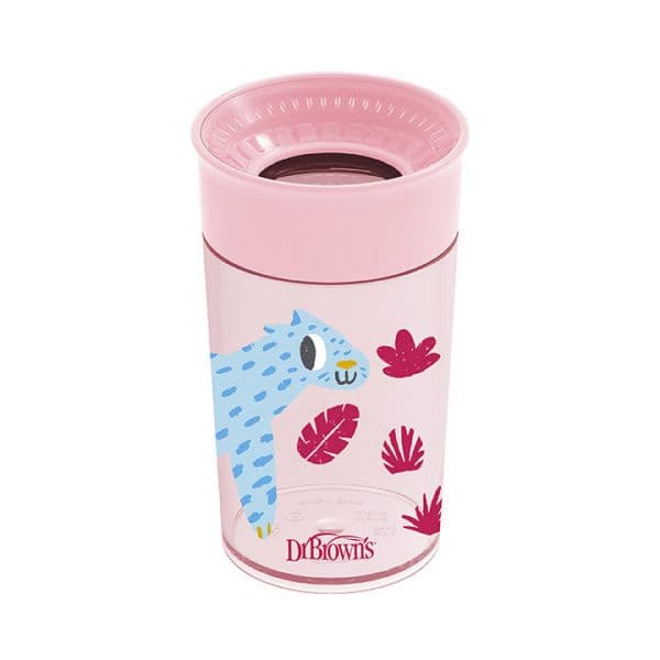 Dr. Browns Cheers 360 Copo Sem Bocal 9m+ Rosa 300ml