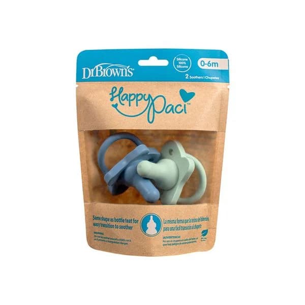 Dr. Brown's Pack Chupetas de Silicone Azul e Verde +0 Meses