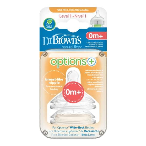 Dr. Brown's Pack 2 Tetinas Options 0+ Nível 1