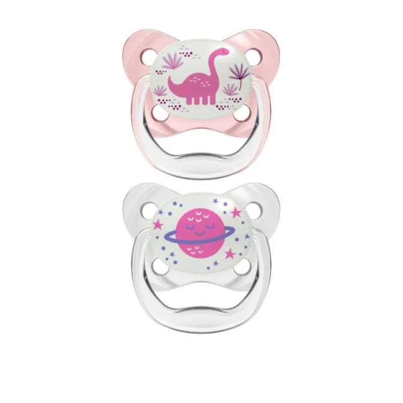 Dr. Browns Chupeta Prevent Noturna 6-18m Silicone Rosa