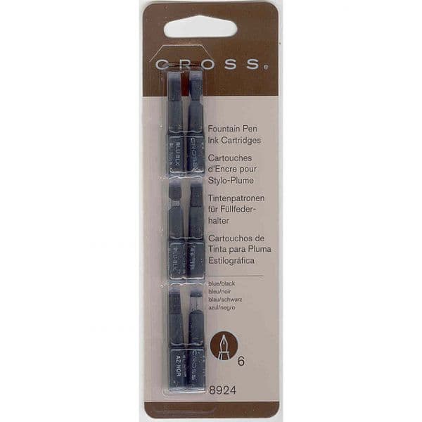 Cross Cartuchos de Tinta Azul/preta p/ Caneta de Aparo - A19919331
