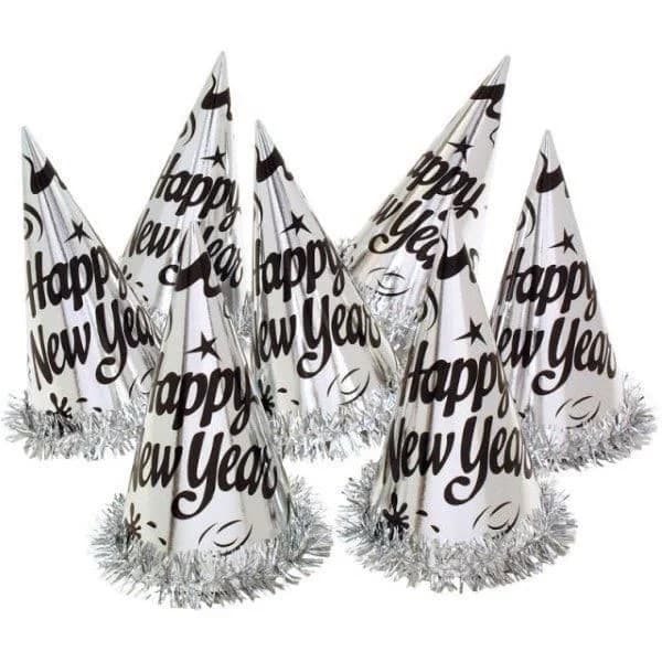 Creative Converting Chapéu Happy New Year - Prata - 120204012
