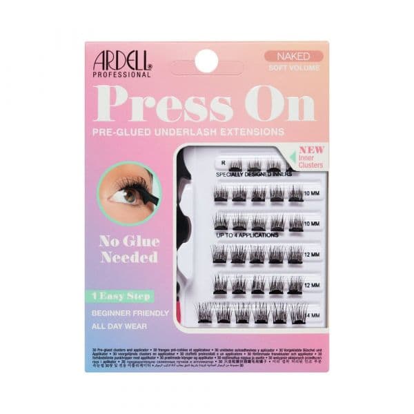 Ardell Naked Press On Underlash Extensions Conjunto de Pestanas Postiças Individuais Soft Volume 30 unidades