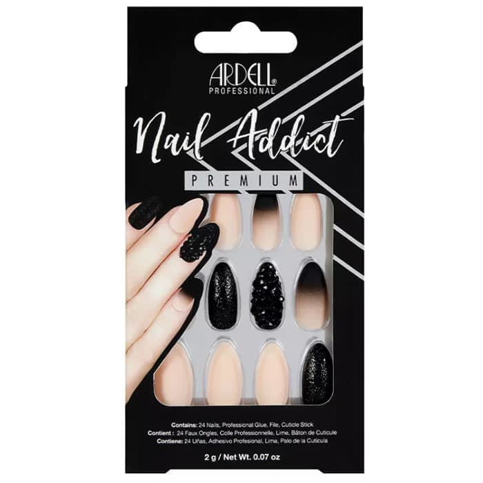 Ardell Nail Addict Tom Black Stud & Pink Ombre 1 Unidade