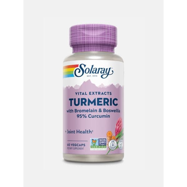 Solaray Turmeric Bromelain & Boswellia 60 Cápsulas Vegetais