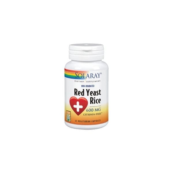 Solaray Levedura de Arroz Vermelho Plus 600mg 45 Cápsulas