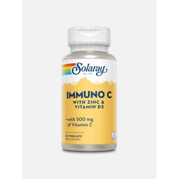 Solaray Immuno C + Zn + D3 30 Vegcaps