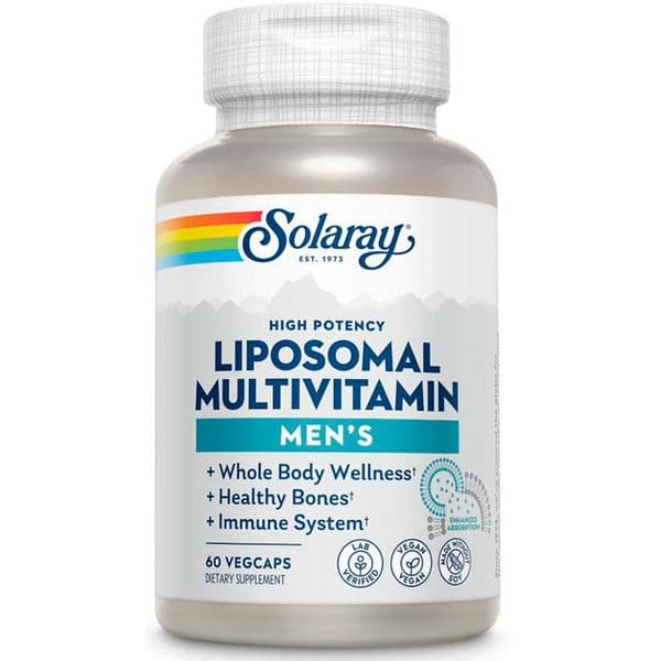 Solaray Solarae Liposomal Multivitamin Men's 60 Cápsulas Vegetais