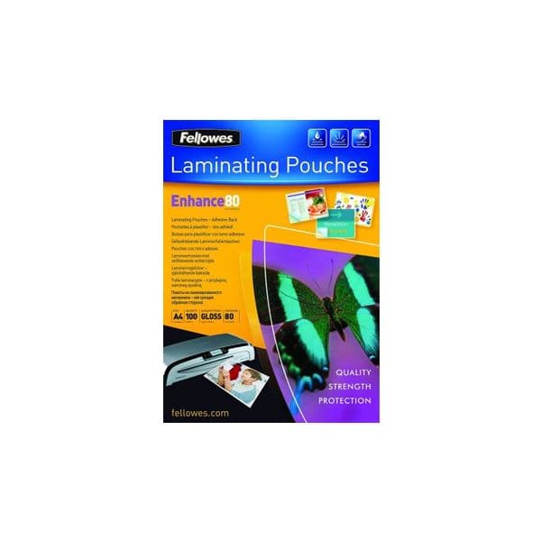 Fellowes 100 un. Bolsas Adesivas A4 Encadernação Térmica 306x220mm 80mc - 1775302202