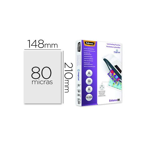 Fellowes Bolsa para Plastificar Brilho (A5 - 80 microns) 100 Un.