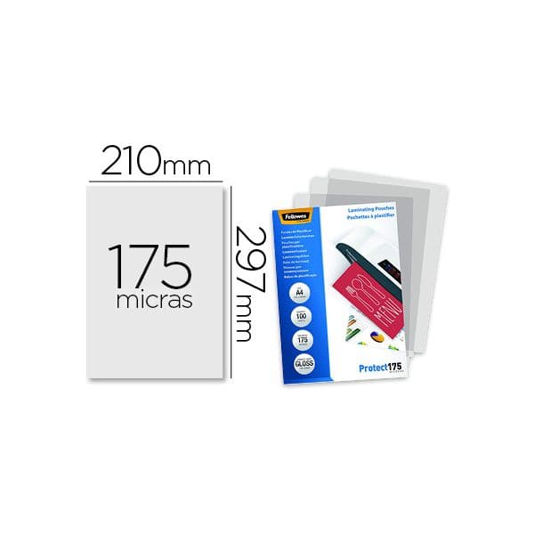 Fellowes 100 un. Plastic Bag 216x303 17 M A4 7 - 77511530876