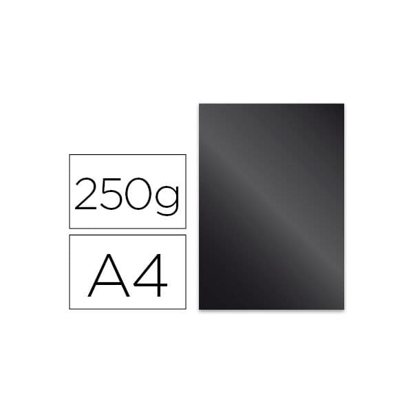 Fellowes Capa de Encadernação Cartão Din A4 Brilho Preto Chromolux 250 gr. 100 un.