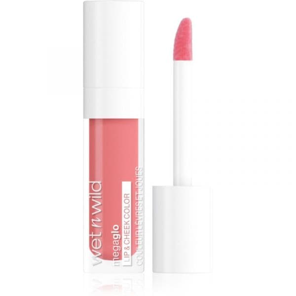 Wet N Wild Megaglo Batom Cremoso Nos Lábios e Maçãs do Rosto Tom Rosy Romance 6,5 ml