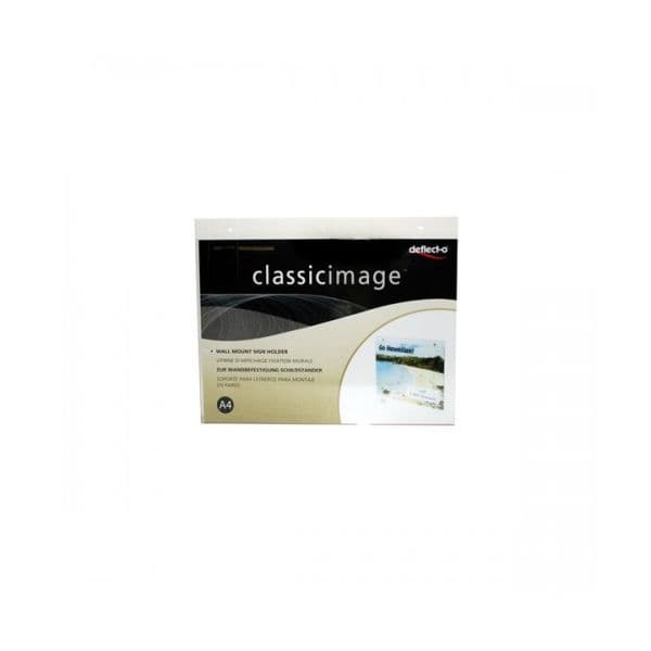 Deflect-o Expositor de Parede A4 Horizontal Acrílico 298x235x3mm - 071174