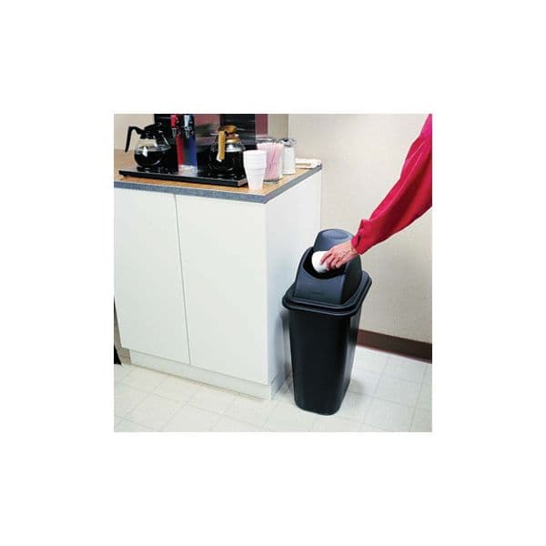 Rubbermaid Cesto de Papel Retangular 26.6l Preto - RUBFG295600BLA