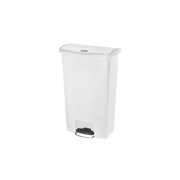 Rubbermaid Contentor em Resina Slim Jim Step-on C/pedal 90Litros Branco - RUB1883561
