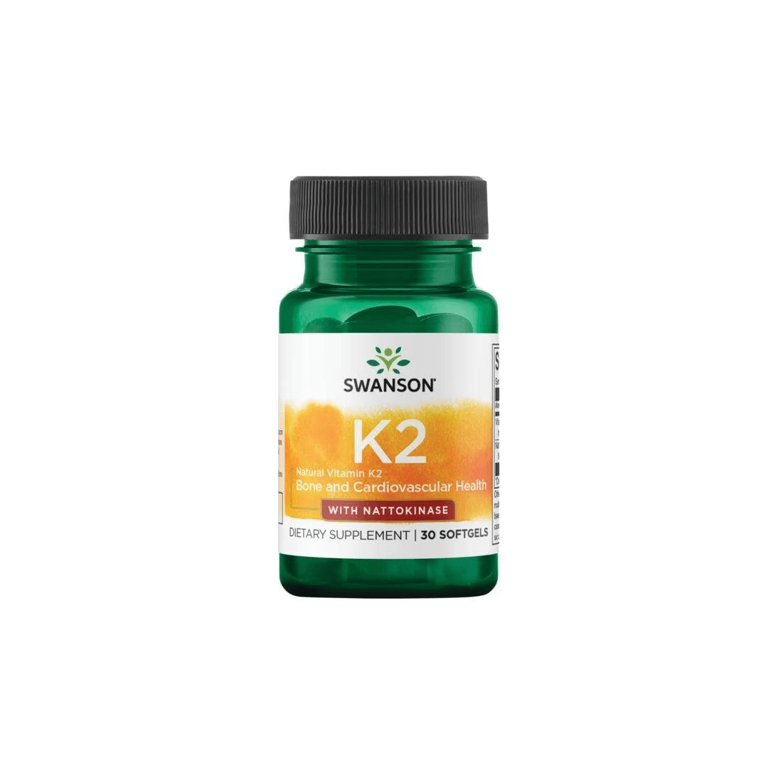 Vitamin K2 50 mcg - with Nattokinase 100 mg 30 Softgels