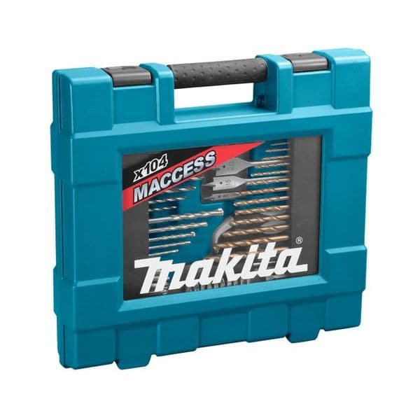 Makita Conjunto Bits e Brocas 104 Pcs | Ranhura, Cabeça Phillips Ph, C
