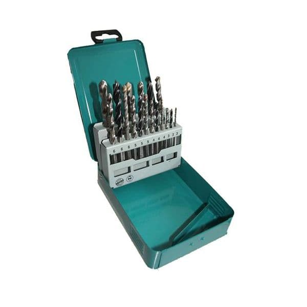 Makita Conjunto de Brocas Conjunto Brocas D-46202, 18 Pcs Azul | Madeira, Metal, Pedra |