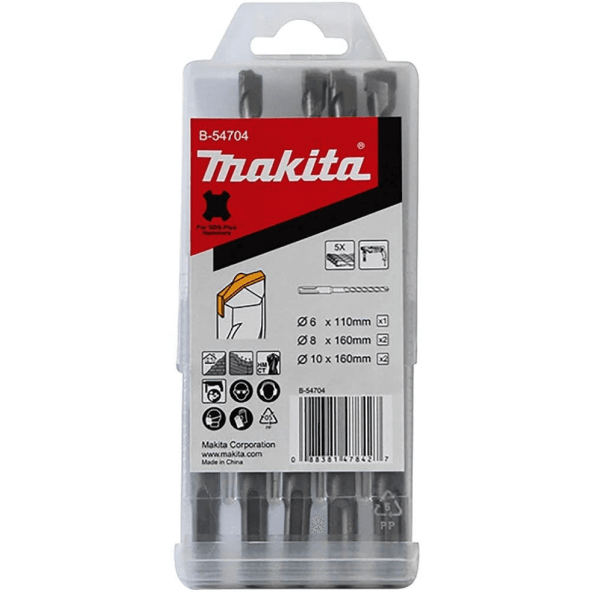 Makita Jogo de 5 Brocas Sds-plus B-54704 - MKB54704