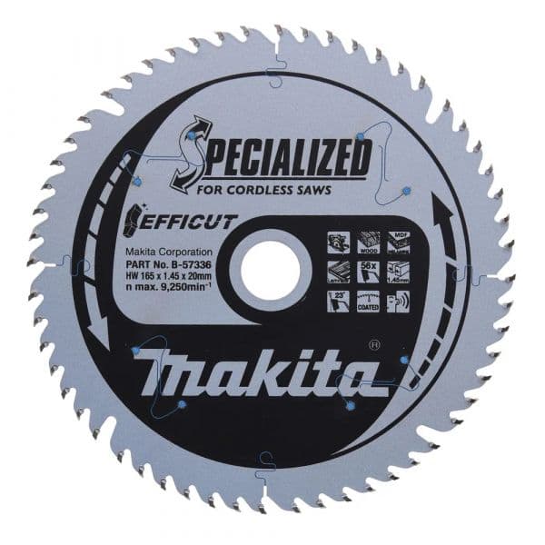 Makita Disco de Serra Efficut B-57336 para Madeira 165mm 56 Dentes
