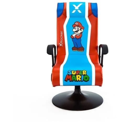 Cadeira Gaming X-Rocker com Pedestal Nintendo Super Mario com saída de Áudio 2.1
