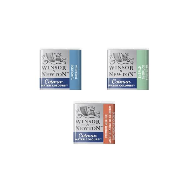 Winsor & Newton Aguarela em Pastilha Cotman, Tom Viridian 1 Unidade