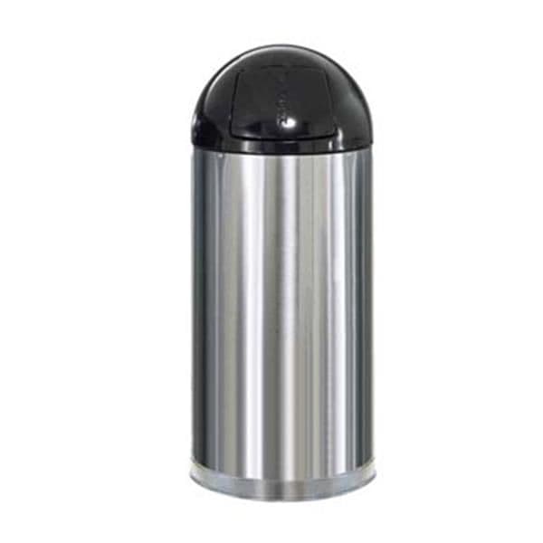 Rubbermaid Cesto de Papel Inox EasyPush 55l - RUBFGR1536SSSGL