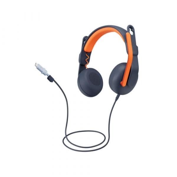 Logitech Zone Learn USB-A/USB-C Azul e Laranja