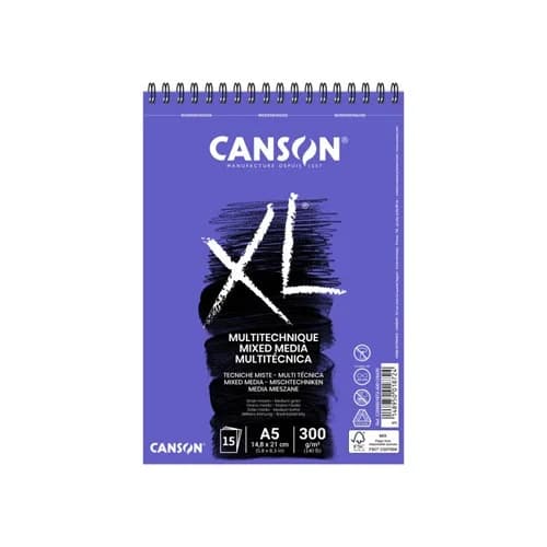 Canson Bloco de Desenho A5 Horizontal XL 300g 30 Fls