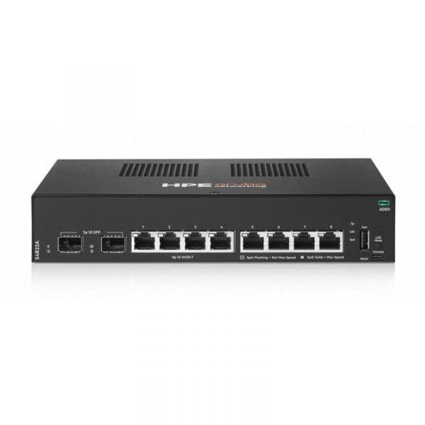 HPE Aruba Switch 8 Portas 10M/100M/1G 2 Portas SFP 1G CX 6000