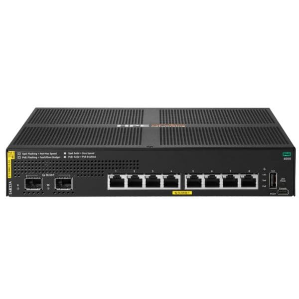 HPE Switch 8 Portas PoE 67W CX 6000 S4R23A#ABB