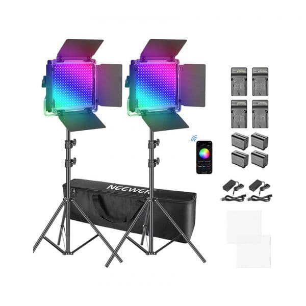 Neewer 2 Iluminadores led Rgb 660pro e App Smartphone