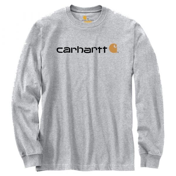Carhartt Emea Core Logo Long Sleeve T-shirt Cinzento L