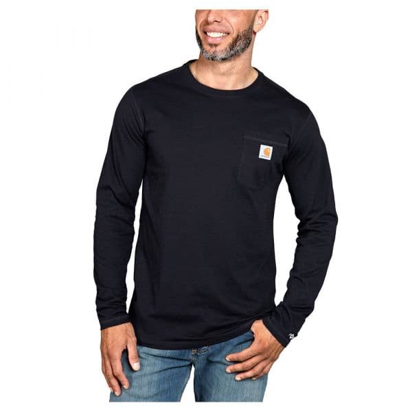 Carhartt Force Flex Pocket Relaxed Fit Long Sleeve T-shirt Preto XL