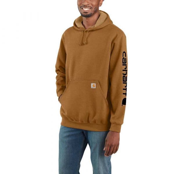 Carhartt Logo Graphic Loose Fit Hoodie Castanho S