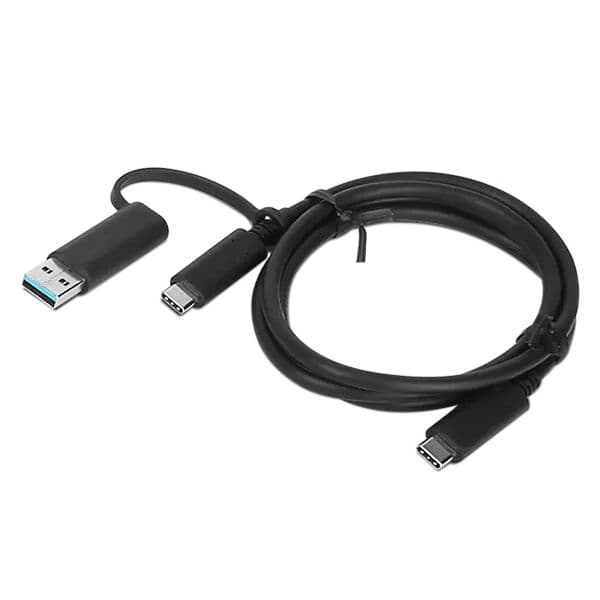 Lenovo 4X90U90618 Cabo USB Híbrido USB-C com USB-A 1m Black
