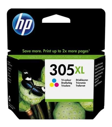 HP Tinteiro Original 305XL Tricolor de elevado rendimento