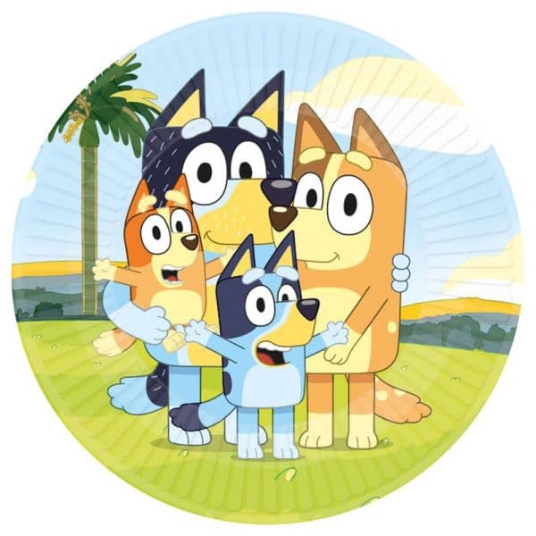Amscan Pratos em Papel Eco de Festa Bluey (Diâmetro: 23cm)