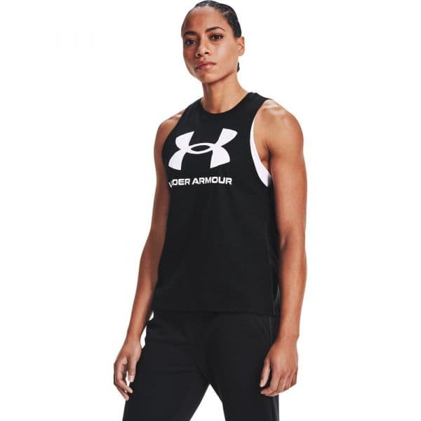 Under Armour Live Sportstyle Sleeveless T-shirt Preto XS Mulher