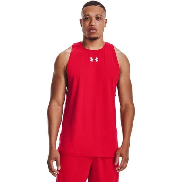 Under Armour Baseline Cotton Sleeveless T-shirt Vermelho L Homem