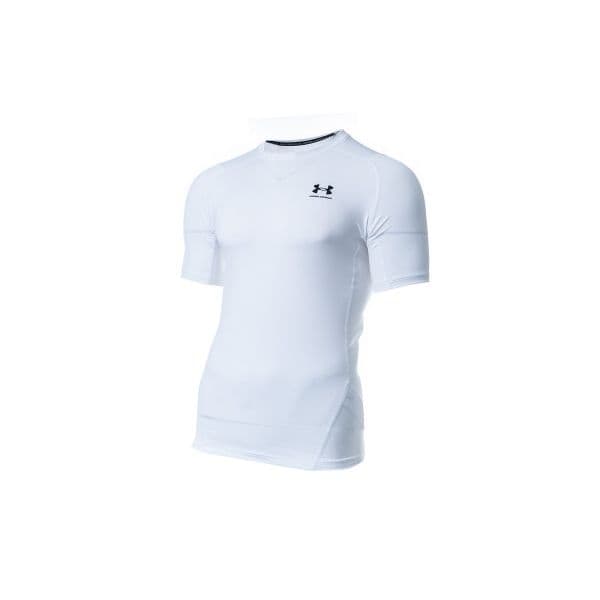 Under Armour T-shirt UA HG Compression White-Black XL - 1361518-100-XL
