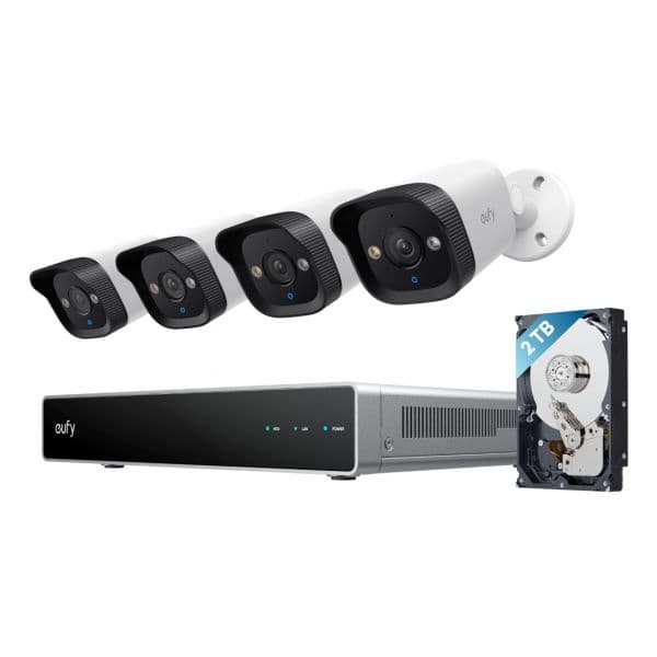 Eufy Sistema de Segurança NVR E40 IP 4x Câmaras 4K PoE Preto