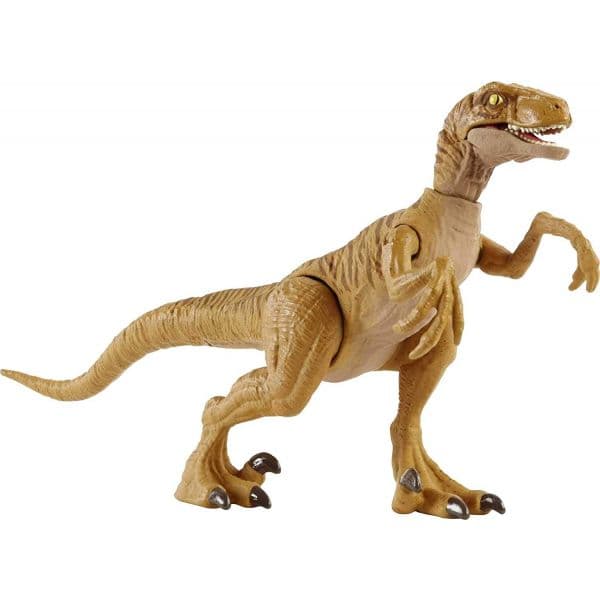 Mattel Jurassic World Dino de Ataque Selvagem - Velociraptor Castanho