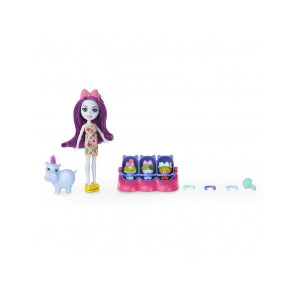 Enchantimals Doll Baby Bff Hippo Rosa