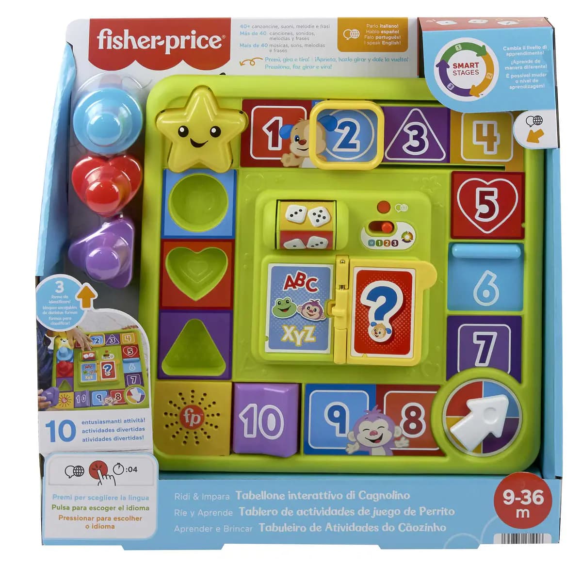 Fisher-Price Tabuleiro de Atividades Cãozinho Aprende a Brincar 1+