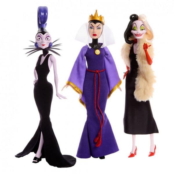 Pacote 3 Boneca 100º Aniversário Vilões Da Disney